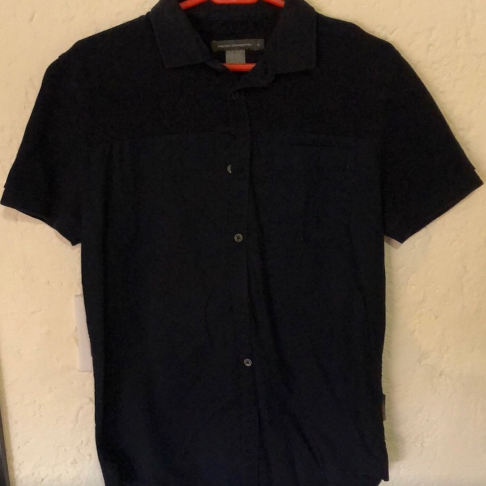 French connection.  Black short sleeve button down.  Great condition!